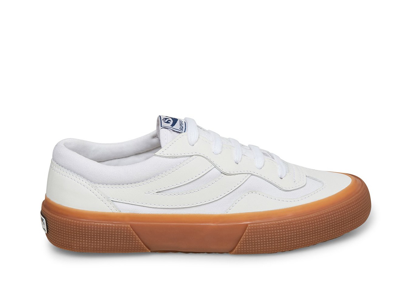 Zapatillas Superga Mujer Blancas - 2941 Revolley Cuero - 679352NDO